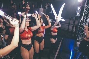 Girls Holding Lights