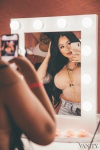 Girl Posing in Mirror